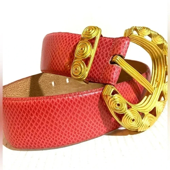 Carlisle pink leather belt size M - Picture 1 of 8